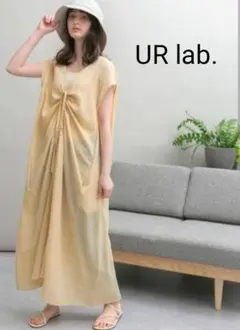 UR lab. センタードロストギャザーワンピース