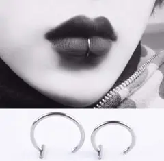 フェイクピアス アクセ ワンポイントボディーピアス ルーフピアス 口ピ リング