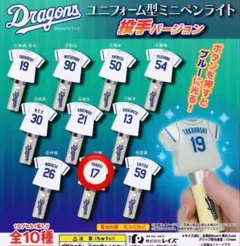 中日ドラゴンズ ユニフォーム型ミニペンライト 投手 柳裕也 選手