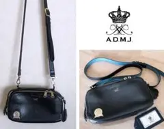 断捨離中★お買い得!★A.D.M.J.ウォレットバッグ/人気ブラック/斜め掛け