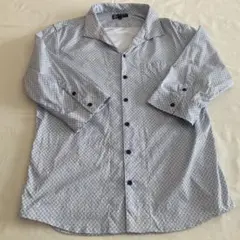 MICHEL KLEIN HOMME 七分丈シャツ　ライトグレー