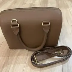 美品 UNIQLO レザータッチ2WAY ボストンバッグ　ショルダーバッグ