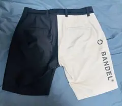 BANDEL/バンデルCOMBINATIONPANTS ゴルフハーフパンツ黒/灰