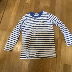 MIKI HOUSE 青白ストライプ長袖Tシャツ