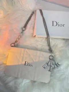稀少限定☆Christian Dior ノベルティポーチ White ステッチ
