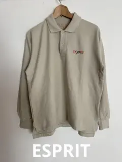 ESPRIT 長袖　ポロシャツ　ベージュ　L