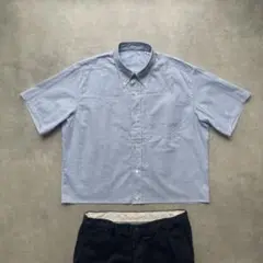 Unknown cityboy 水色シャツ 短丈 フランス製 ボックスシルエット