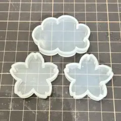 レジン　シリコンモールド　3点　雲とさくら