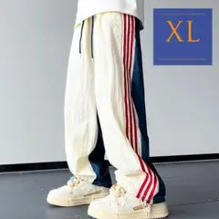 トルコロール トラックパンツ XL ナイロン ジャージパンツ ストライプ 男女