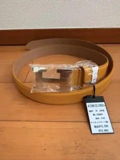 値下げ‼️【新品未使用】AINECLORD 牛革ベルト イエローベージュ