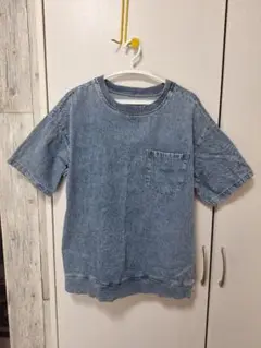 半袖　トップス　デニム生地　Lsize