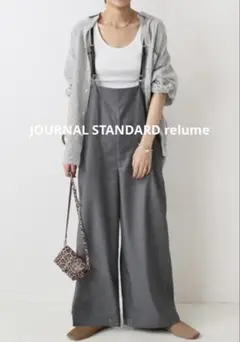 【美品】relume サスペ付きサロペット サスパンツ　グレー　レリューム