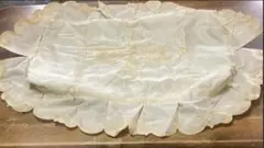 ピアノ椅子カバー 高級レースアイボリー×ゴールド（1人掛けタイプ）58×38cm