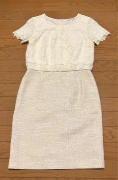 【未使用】セットアップ風　半袖ドッキングワンピース　ワールド