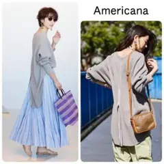 eclat掲載★新品 アメリカーナ ワッフル バックジップ プルオーバー