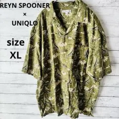 UNIQLO ×REYON SPOONER アロハシャツ オリーブグリーン