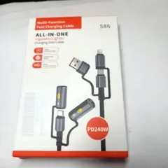 4 in 1 多機能充電ケーブル — 240W 急速充電 ライト　転送