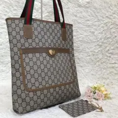 ✨美品✨グッチ トートバッグ GGプラス シェリーライン 肩掛け PVC