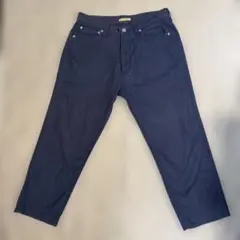 美品 ジャーナルスタンダード クロップドパンツ リネン コットン ネイビー Ｓ