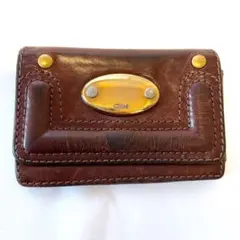 Chloe クロエ コインケース 小銭入れ レザー ブラウン レディース 小物