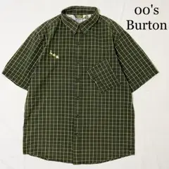 00's BURTON バートン y2k チェック デザインシャツ 斜めポケット