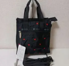 2538　レスポートサック　2wayバッグ　ハート　刺繍　新品