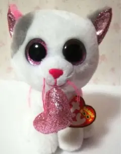 Ty ぬいぐるみ 猫 グリッター ハート