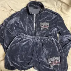 ジャパニーズマゲニーズ　X-LARGE ベロアセットアップ　　チャコール