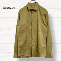 2735【DCKMANY】長袖シャツ シルク混 前ボタン 前開き オフィス