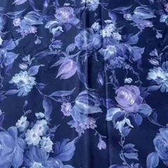 ネイビー　花柄