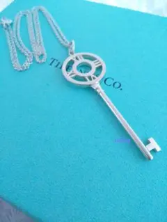 磨き済 ティファニー アトラス キー ペンダント ネックレス シルバー
