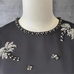 美品✨ GRACE CONTINENTAL Palmtreeビジューワンピース