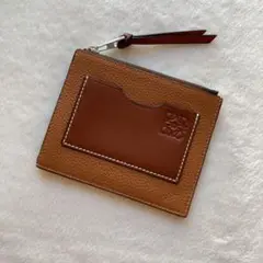 美品✨ LOEWE ロエベ コインカードホルダー アナグラム ライトキャラメル