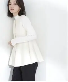 NATURAL BEAUTY BASIC ペプラムジレアンサンブル オフ1