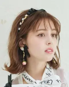 LIZLISA リボンビジューカチューシャ