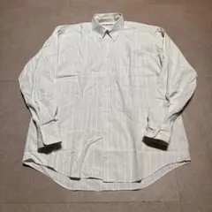 Courreges homme 長袖シャツ　ワイシャツ　ストライプ　白　薄緑　M