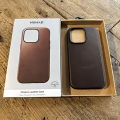 NOMAD レザー iPhone14Pro用ケース ブラウン