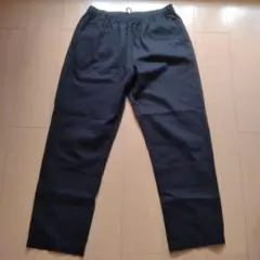 黒 ワイドパンツ ゴムウエスト