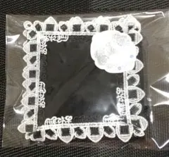 近沢レース おにぎり ブラック タオルハンカチ