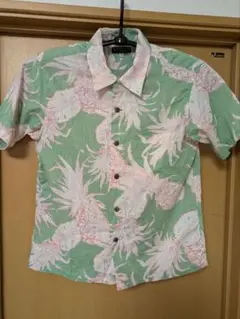 極美品 Mサイズ SUN SURF パイナップル緑 綿麻 サンサーフ