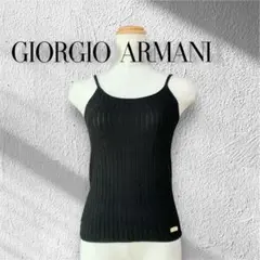 Giorgio Armani 黒タグ コットンミックス リブタンクトップ