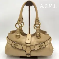 A.D.M.J. エーディエムジェイ ショルダーバッグ ハンドバッグ ゴールド