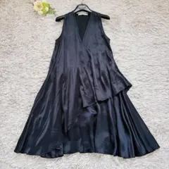 GIVENCHY ジバンシィ シルク100％ ドレープワンピース 36