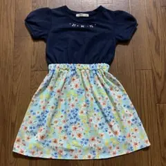 花柄　ビジュー　ワンピース　130cm MPS