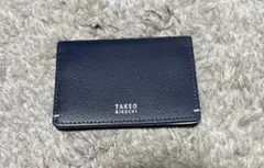 TAKEO KIKUCHI ネイビー 名刺入れ タケオキクチ