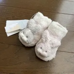 ウサギデザイン ベビー靴下 7~9cm ピンク