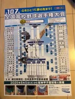 第107回全国高校野球選手権大会ポスター