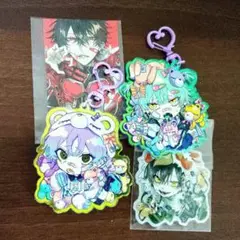 くろうめ　アクリルキーホルダー、シール　セット