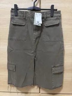 H&M エイチアンドエム　ミディデニムスカート　　36 タグ付き