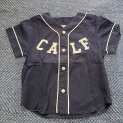 petit main 半袖シャツ 110 ネイビー CALF